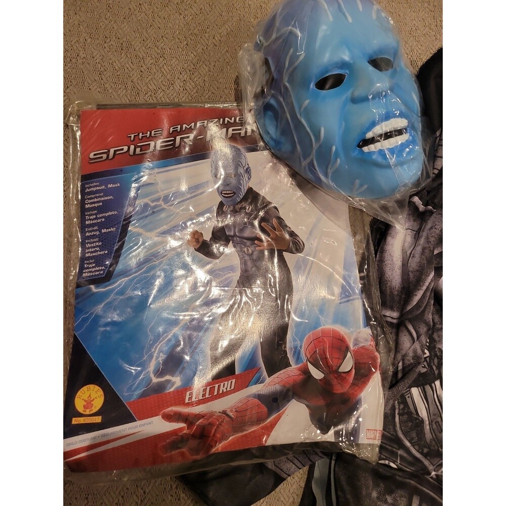 Electro Marvel Villain Spiderman Superhero Halloween Costume Mask boys S Small